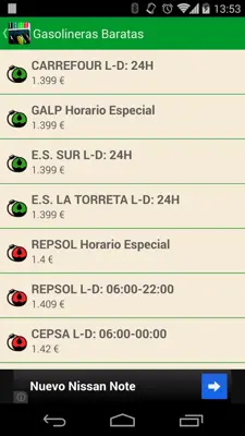 Gasolineras Baratas android App screenshot 2